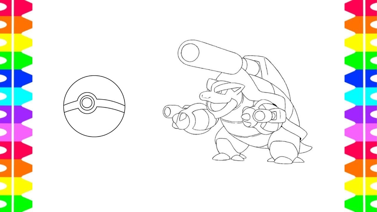 How to draw pokeon blastoise l drawing video pokeon blastoise fun art