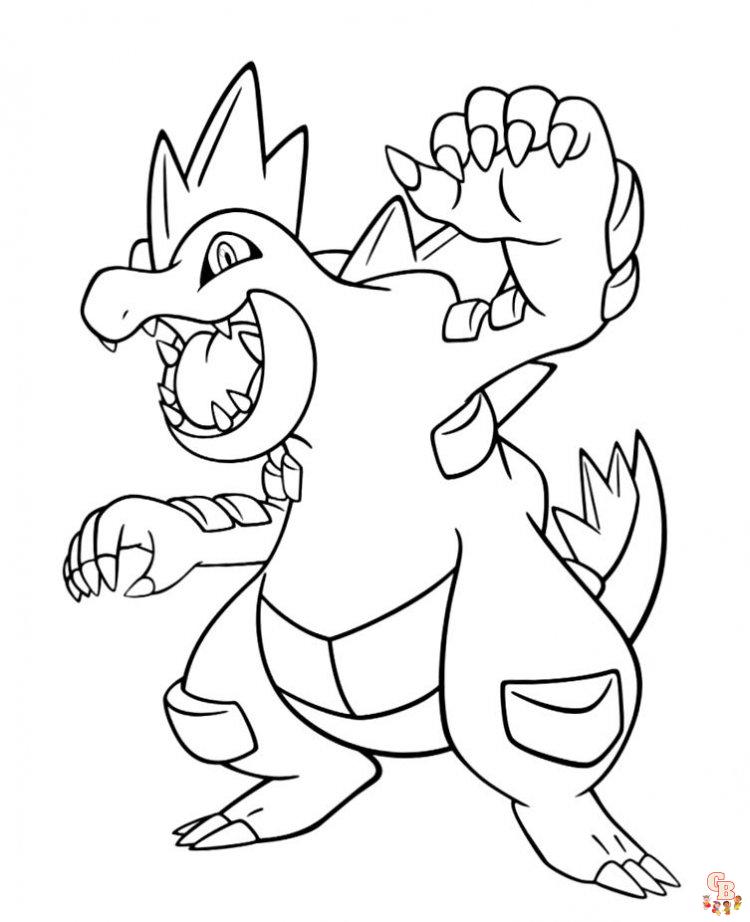 Feraligatr coloring pages