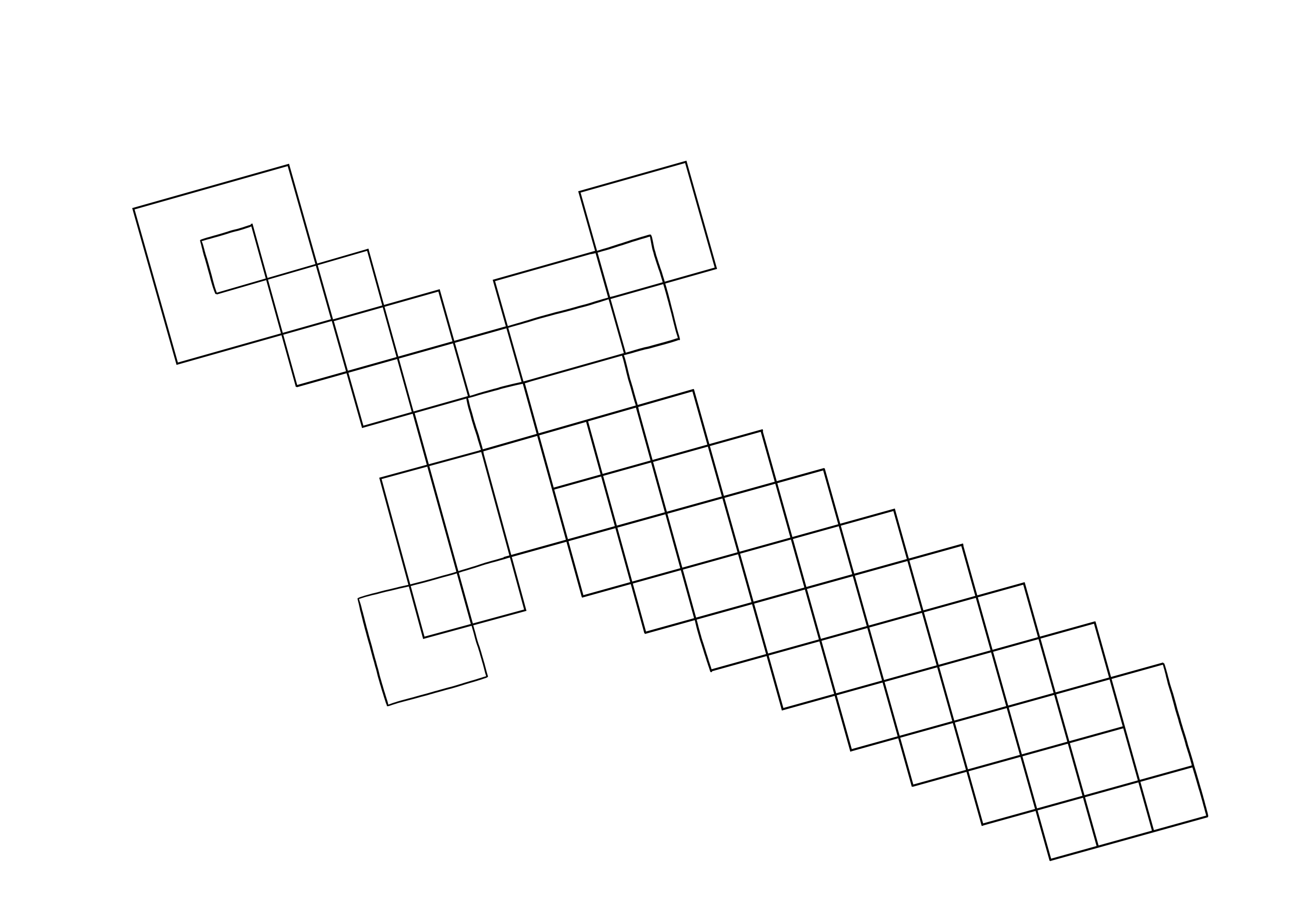 Minecraft sword coloring page from minecraft game free printable