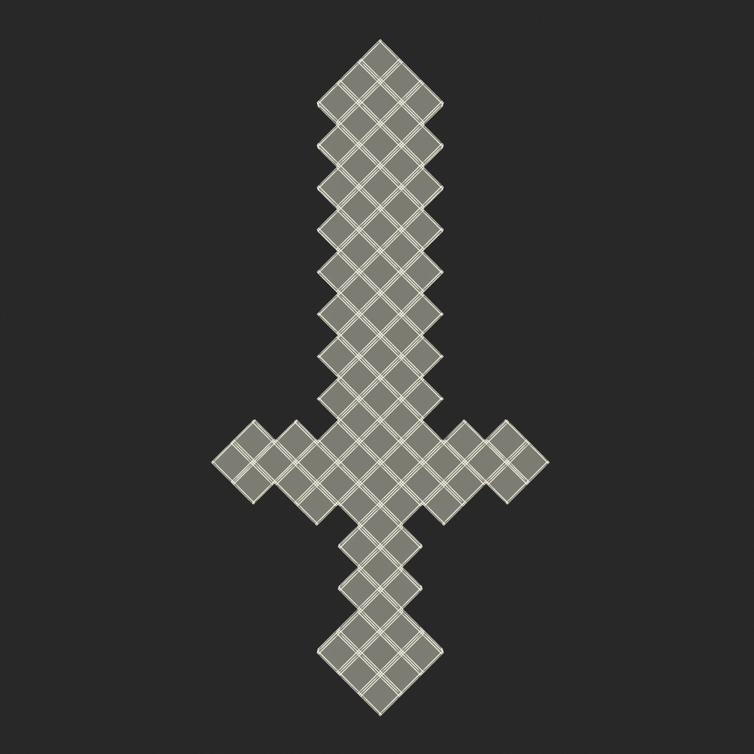 D minecraft sword