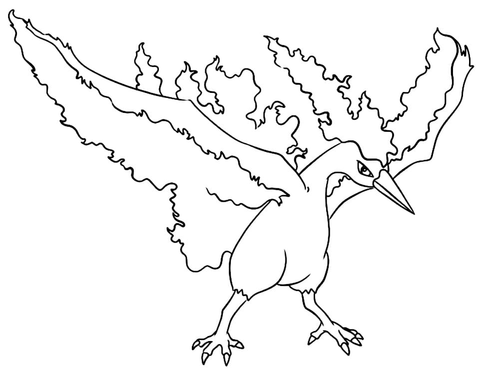 Moltres coloring page
