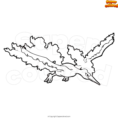 Coloring page pokemon moltres