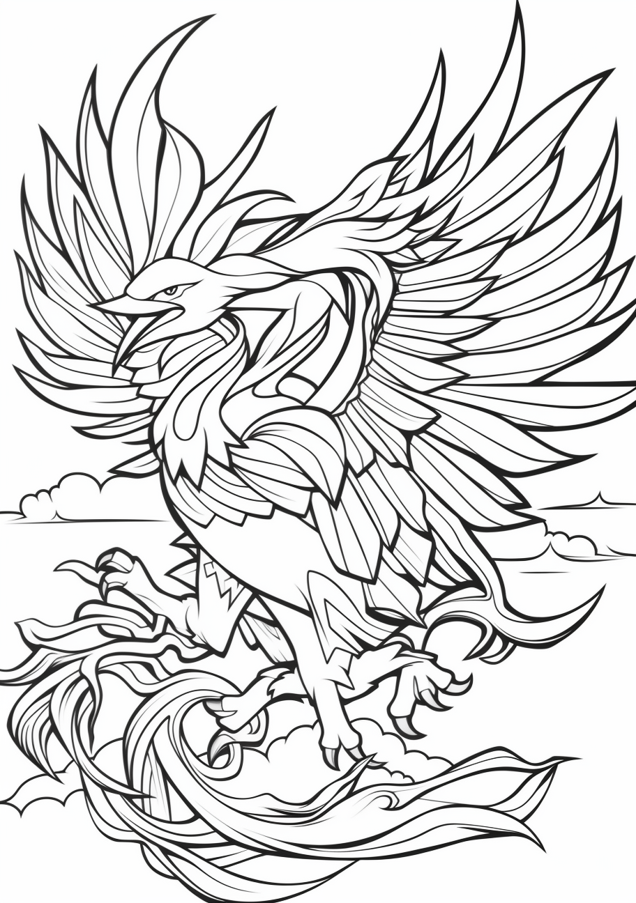Moltres legendary pokemon artwork for