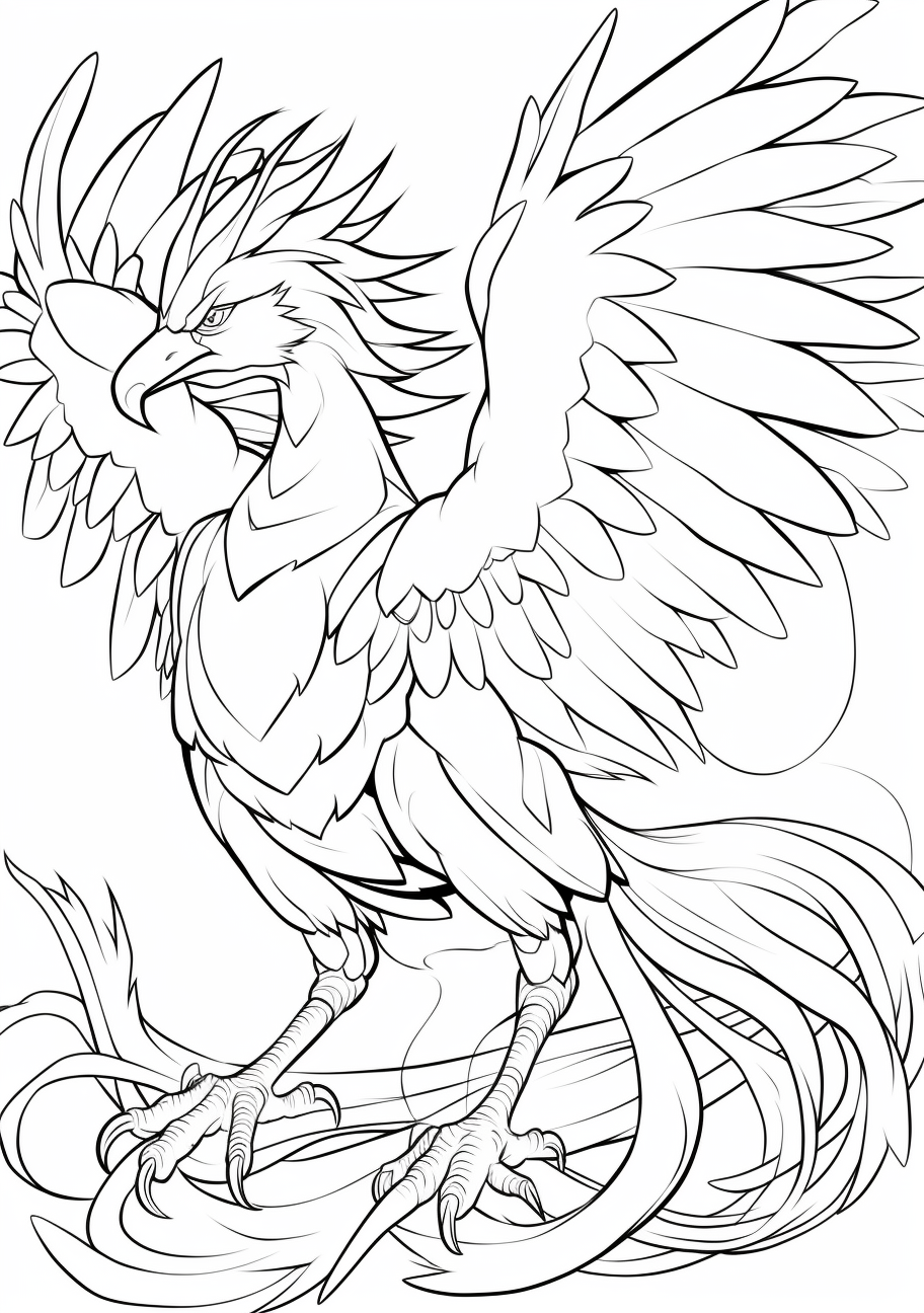Legendary pokemon moltres drawing