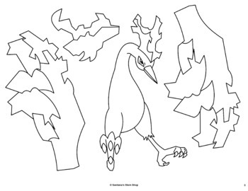 Pokemon arts and crafts activity moltres edition by santanas stem shop