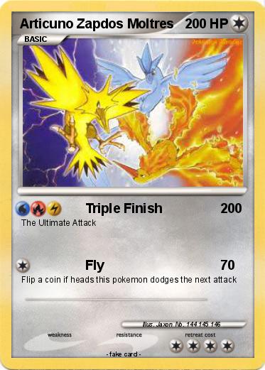 Pokemon articuno zapdos moltres