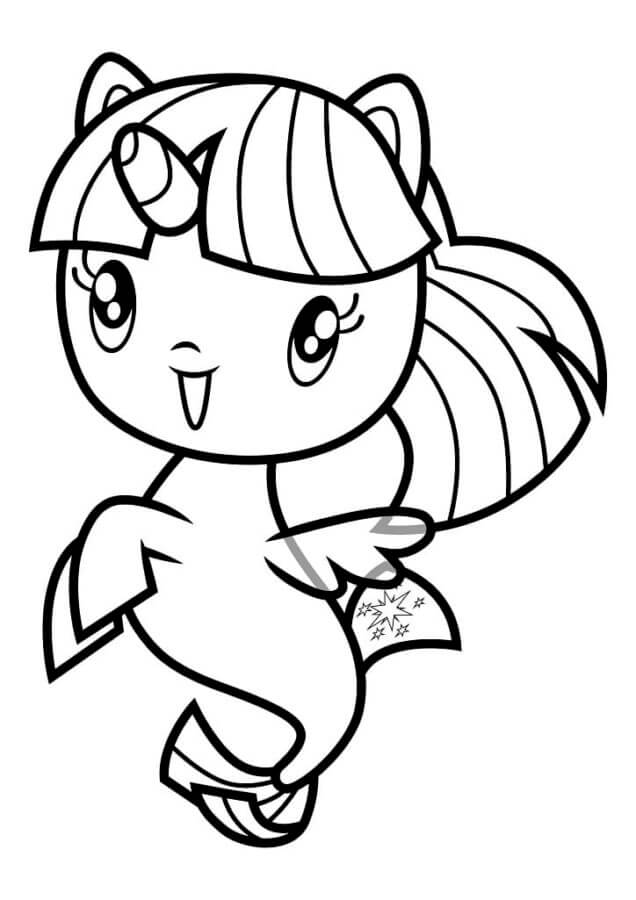 Chibi twilight sparkle coloring page
