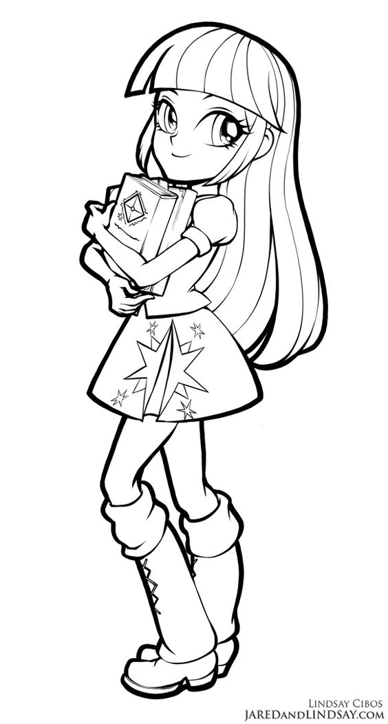 Smart my little pony character twilight sparkle coloring page