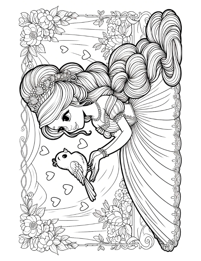 Free princess coloring pages for kids