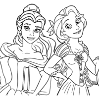 Disney princess coloring pages pdf printables