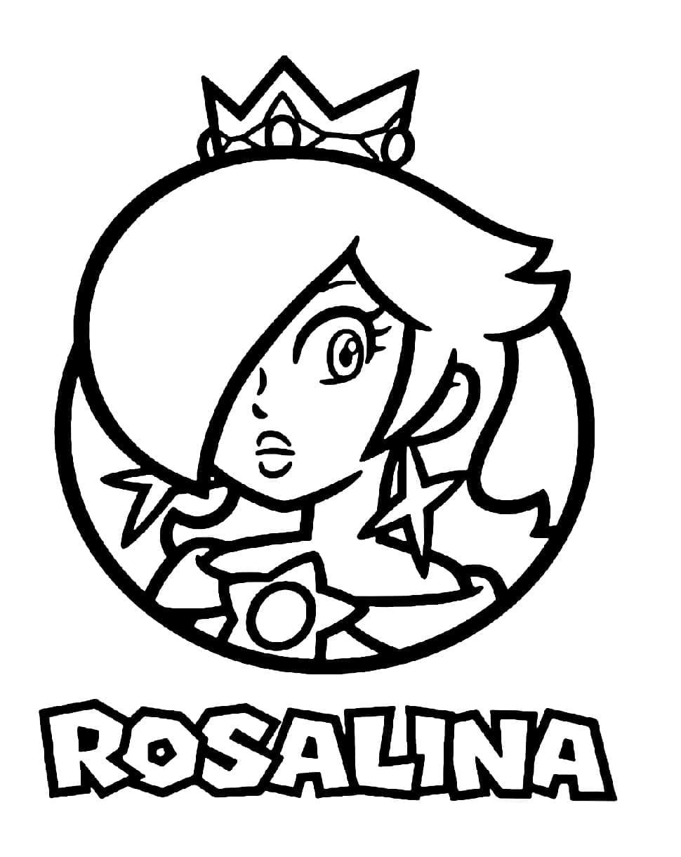 Rosalina face coloring page