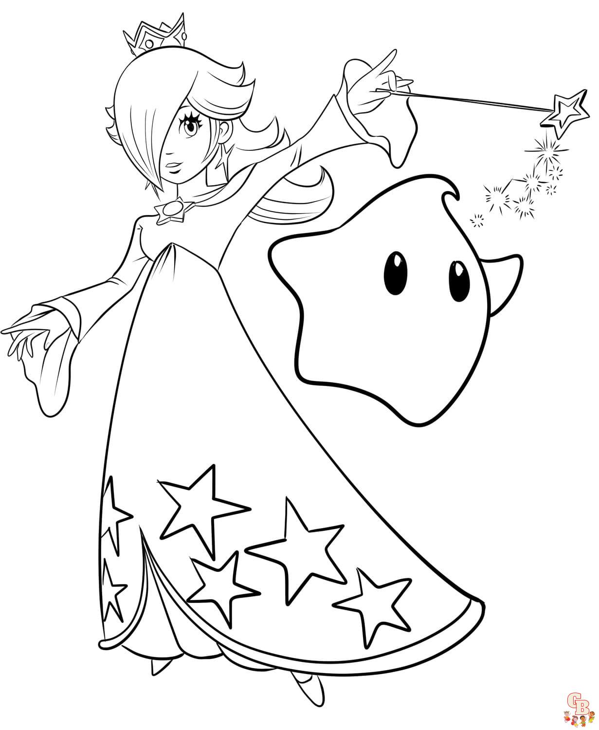 Printable rosalina coloring pages free for kids and adults