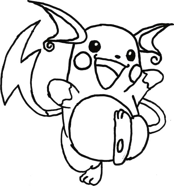 Raichu skecth coloring page color luna pokemon coloring pages pokemon coloring moon coloring pages