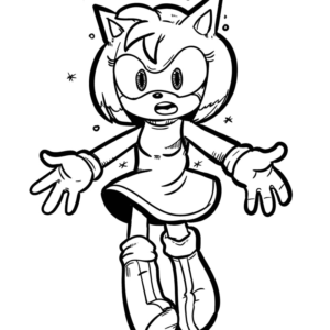 Amy rose coloring pages printable for free download