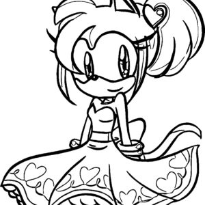 Amy rose coloring pages printable for free download