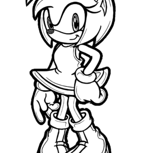 Amy rose coloring pages printable for free download