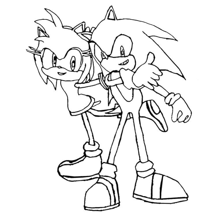 Amy rose from sonic coloring page