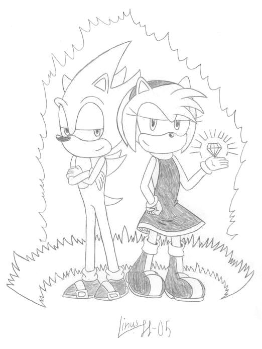 Super hedgehogs sonic and amy by limpurtikles on