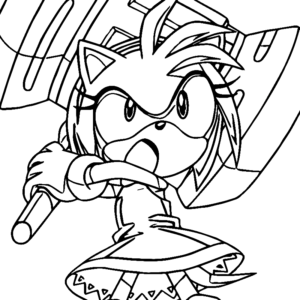 Amy rose coloring pages printable for free download