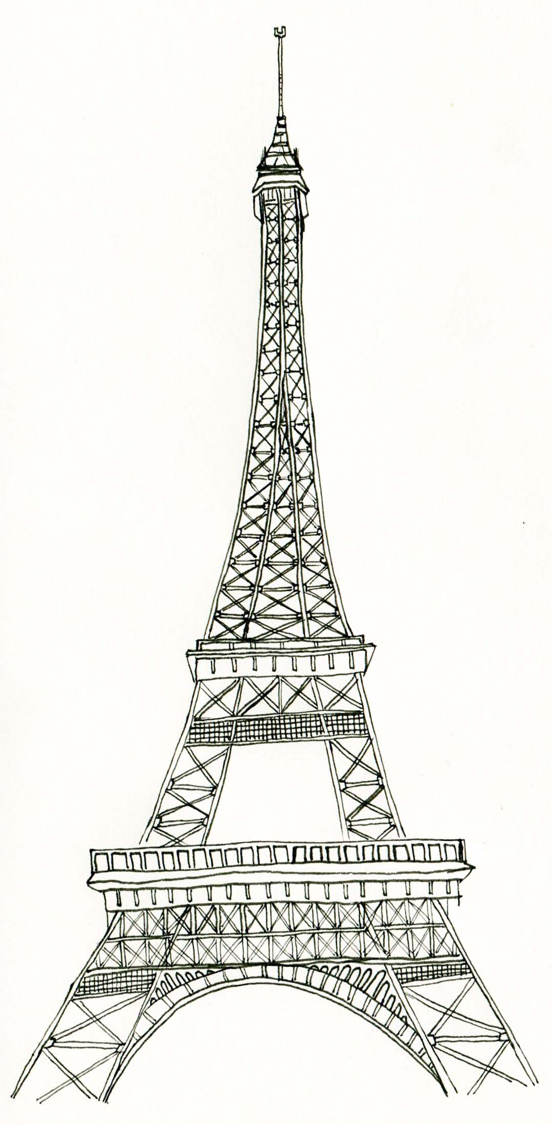 Free printable eiffel tower coloring pages for kids