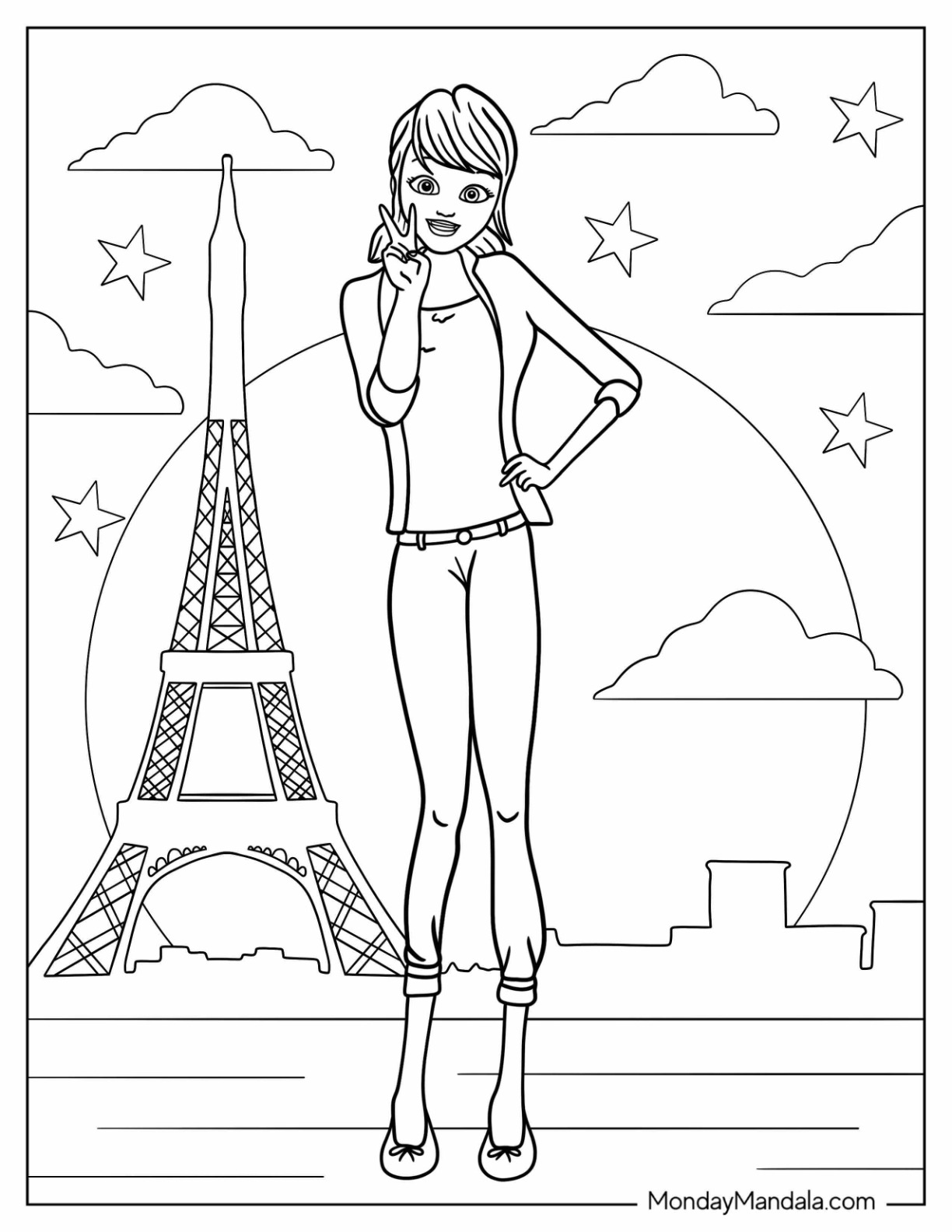 Miraculous ladybug coloring pages free pdf printables