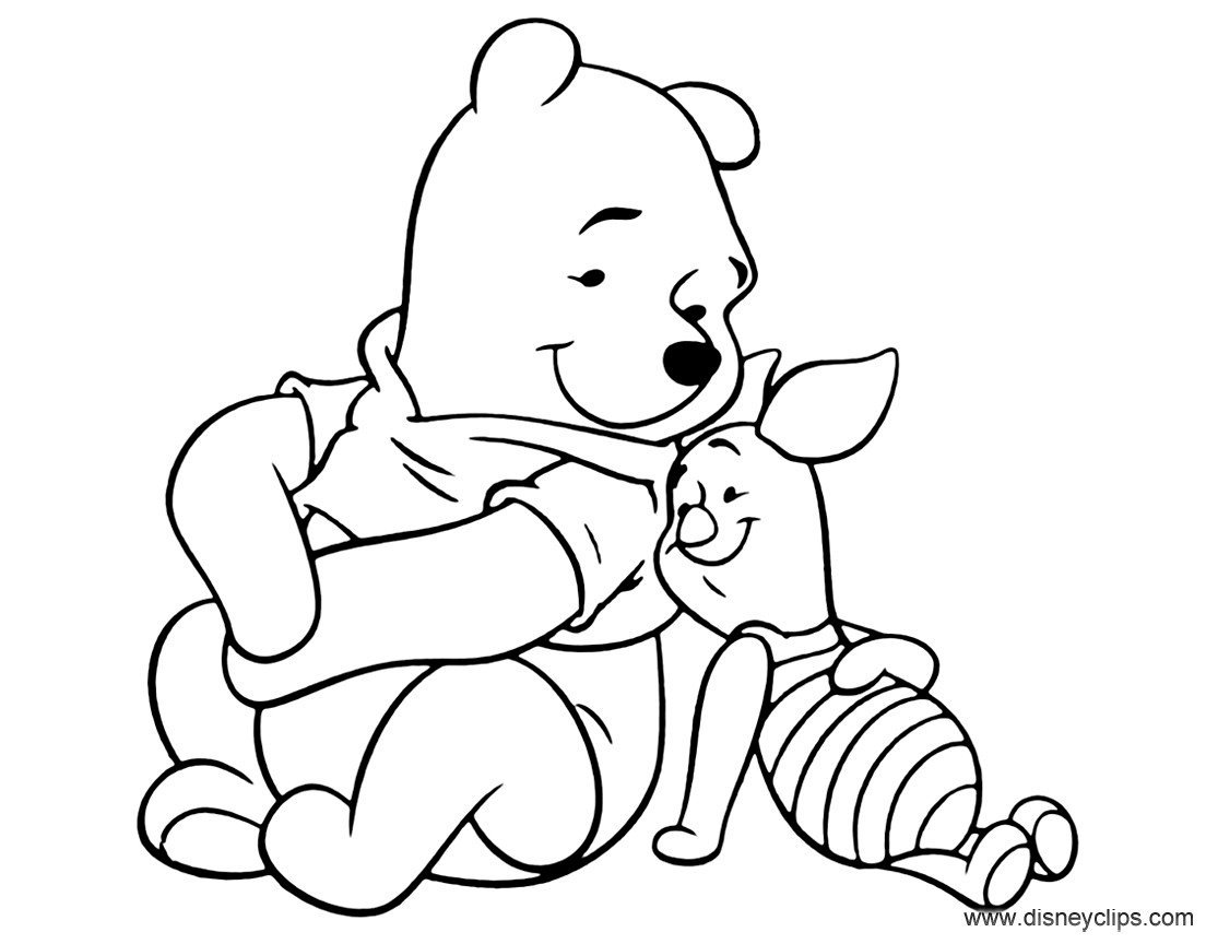Winnie the pooh piglet coloring pages