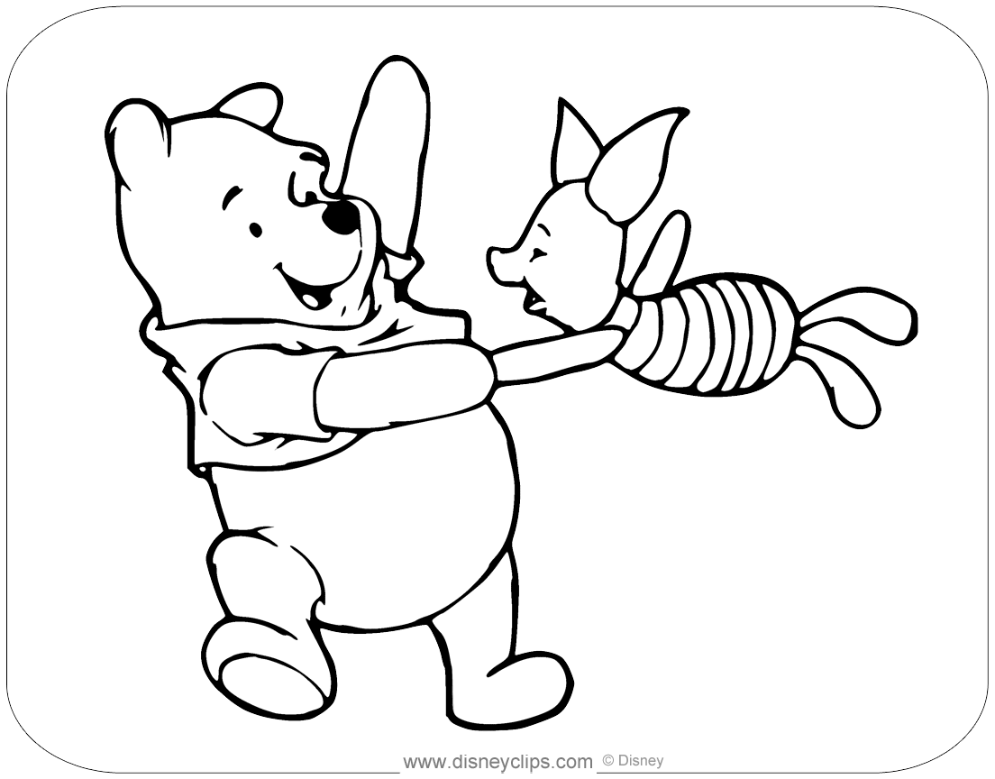 Winnie the pooh piglet coloring pages