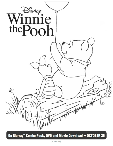 Winnie the pooh piglet printable coloring page