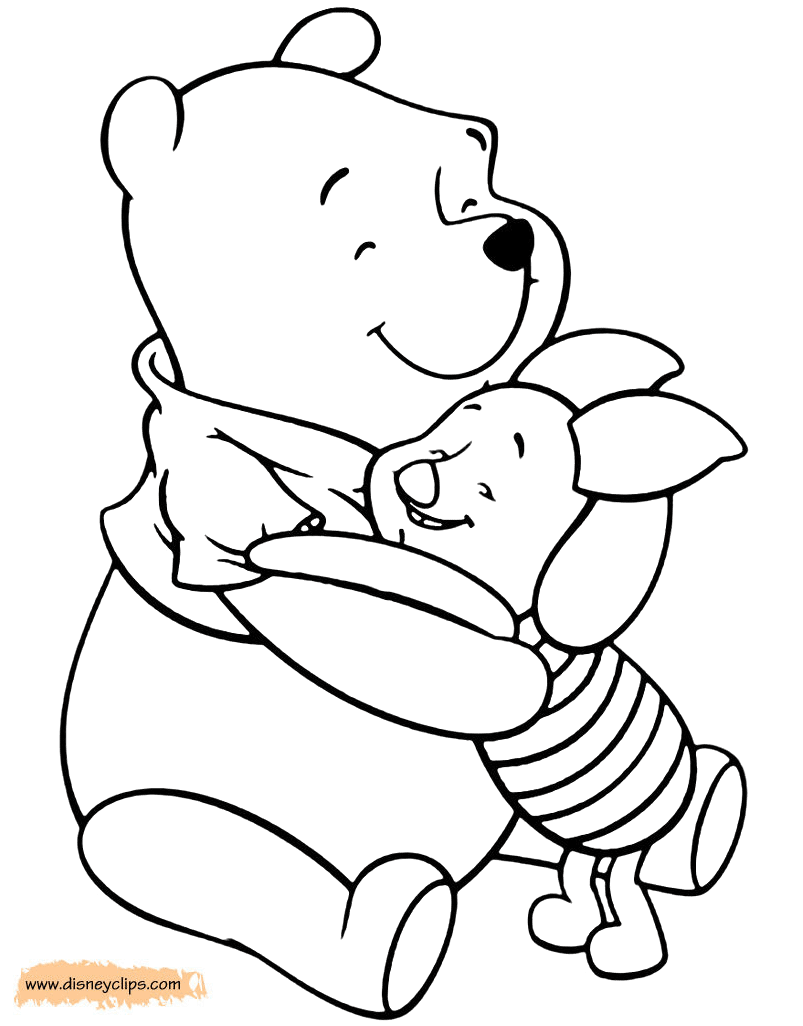 Winnie the pooh piglet coloring pages