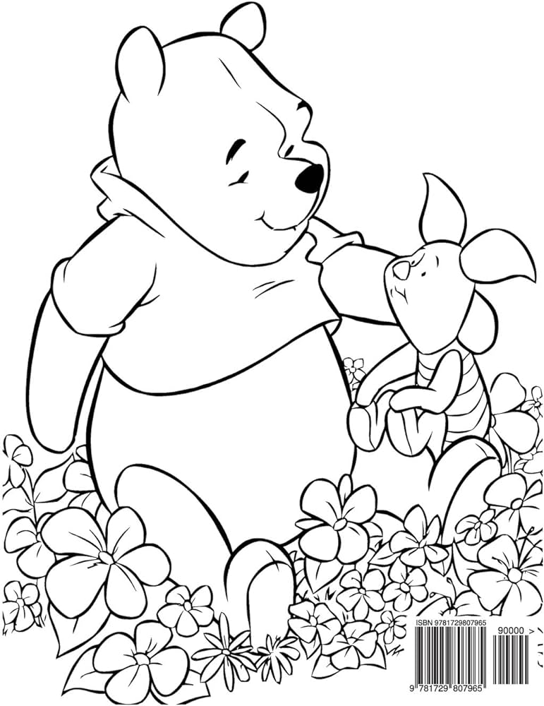 Winnie the pooh coloring book coloring book for kids and adults activity book with fun easy and relaxing coloring pages books