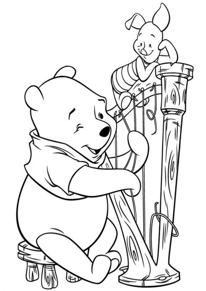 Free easy to print winnie the pooh coloring pages
