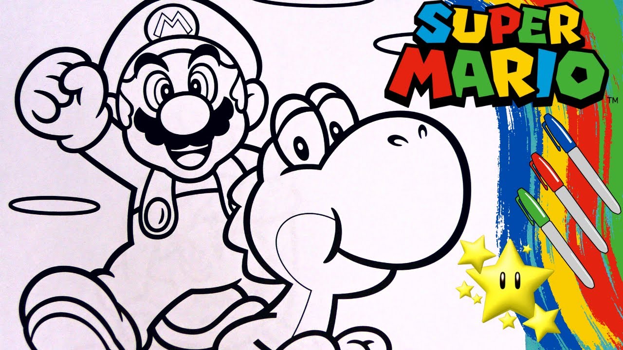 Coloring super mario super mario yoshi coloring page super mario coloring book yes