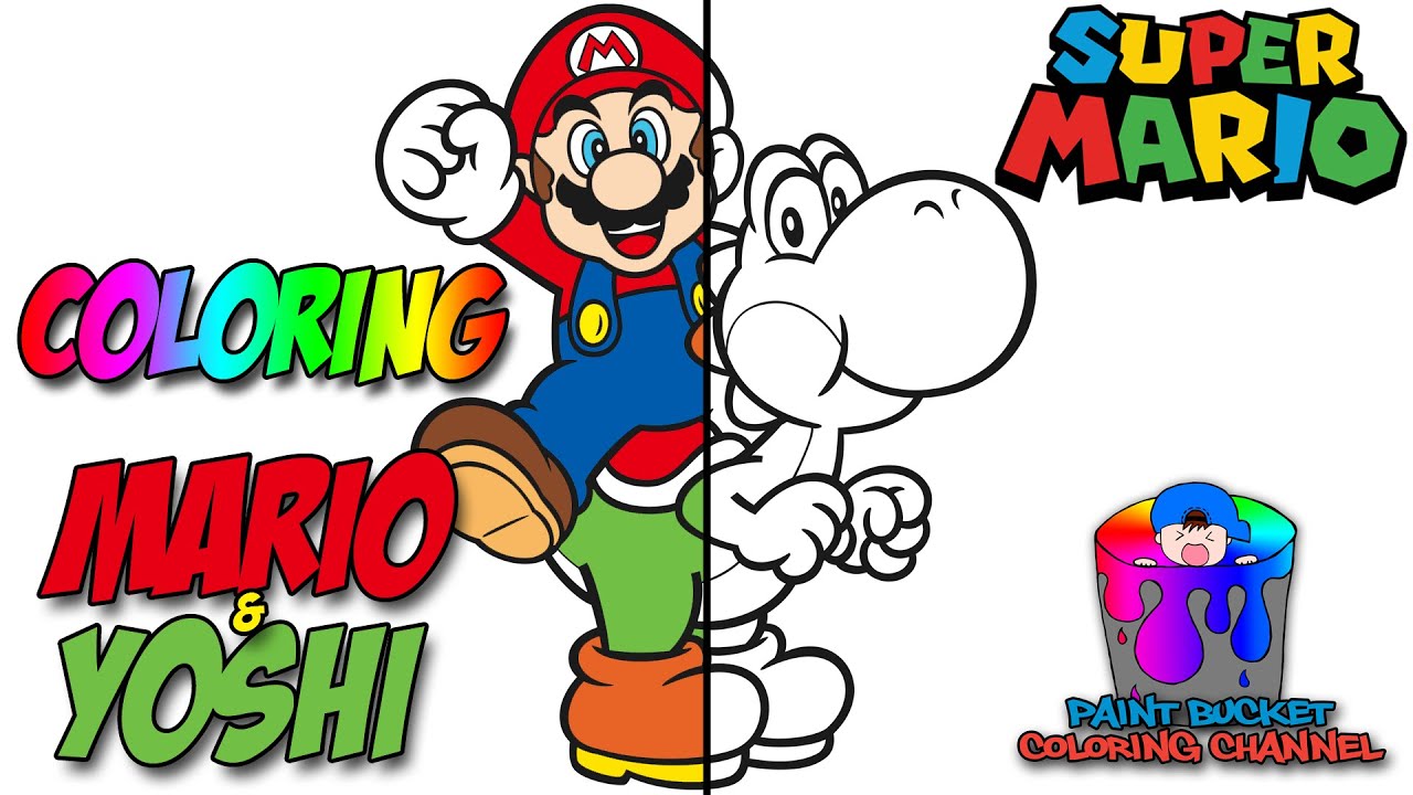 How to color mario and yoshi