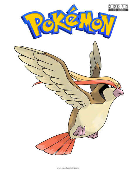 Pidgeot pokemon coloring page