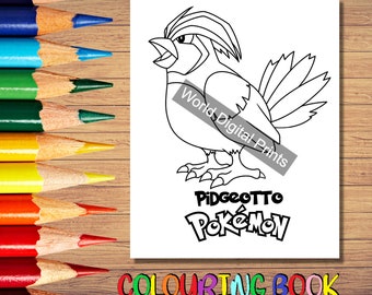 Pokemon coloring pages digital download for kids and children
