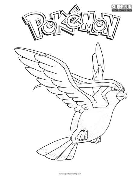 Pidgeot pokemon coloring page