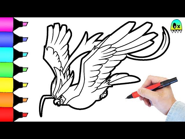 Pokemon coloring pages mega pidgeot colouring book fun for kids