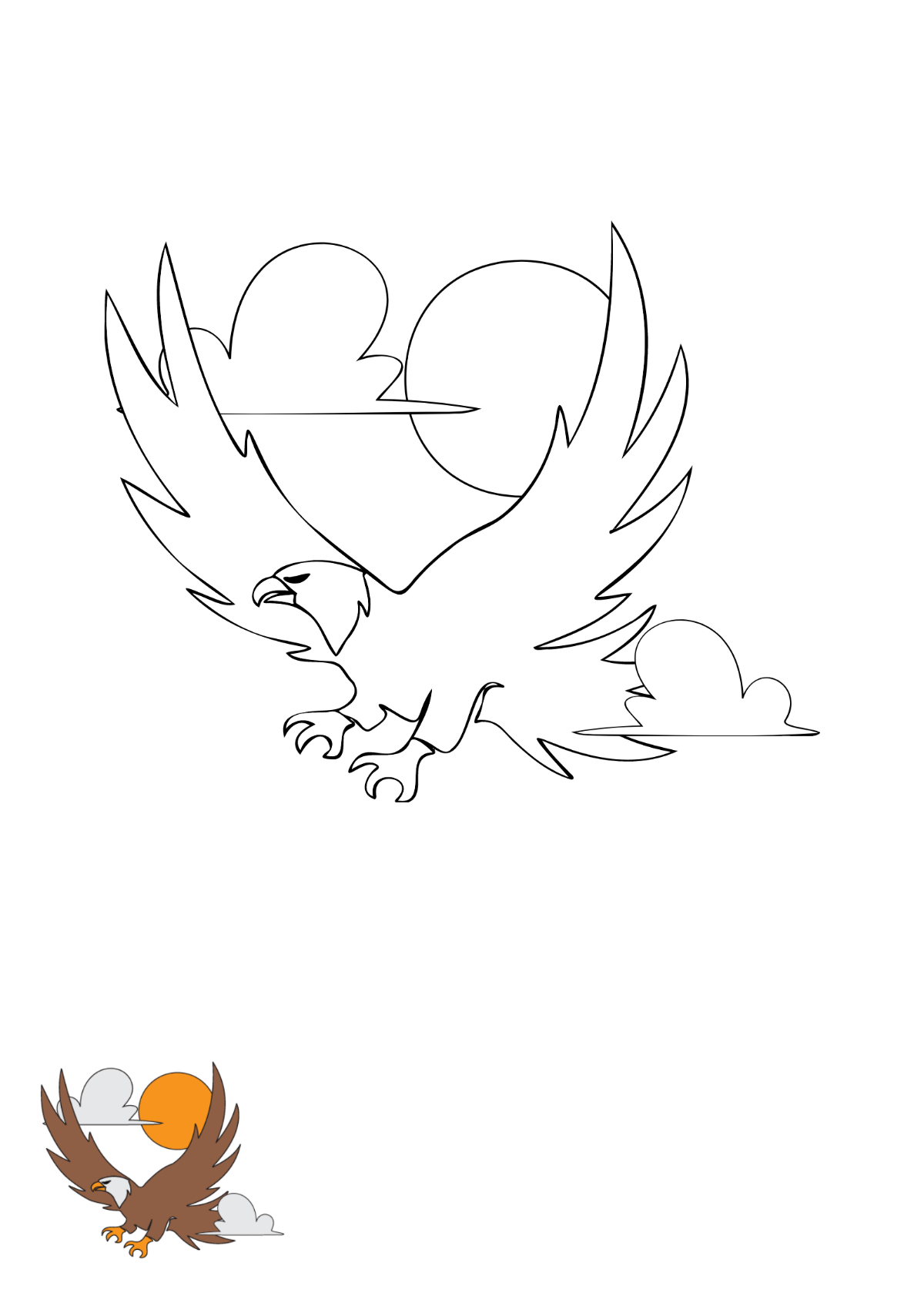 Free eagle coloring page s examples