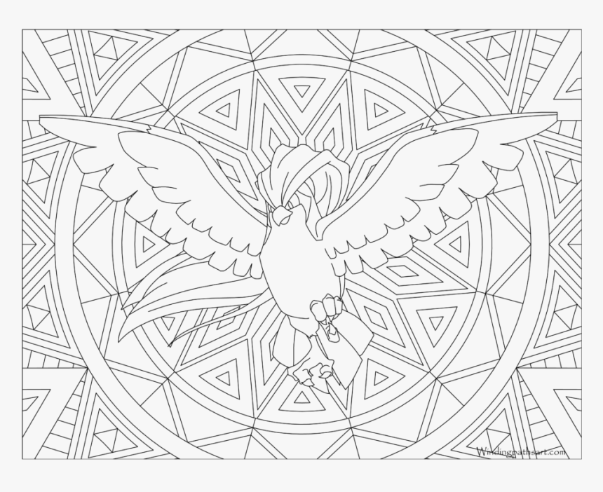 Adult pokemon coloring page pidgeot
