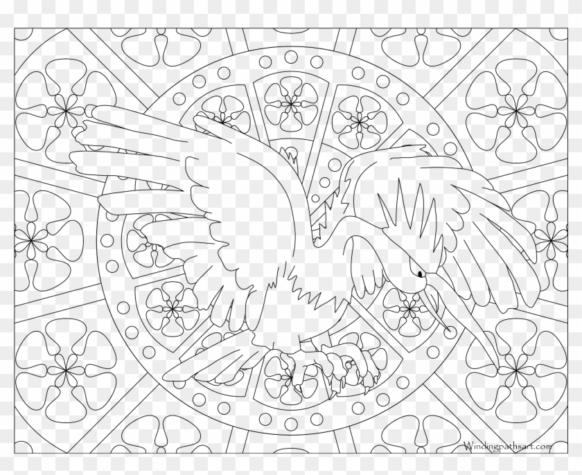 Adult pokemon coloring page pidgeot