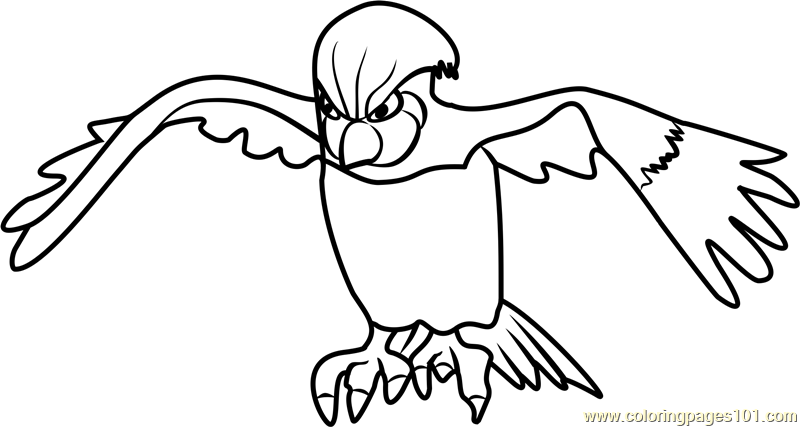 Pidgeotto pokemon go coloring page for kids