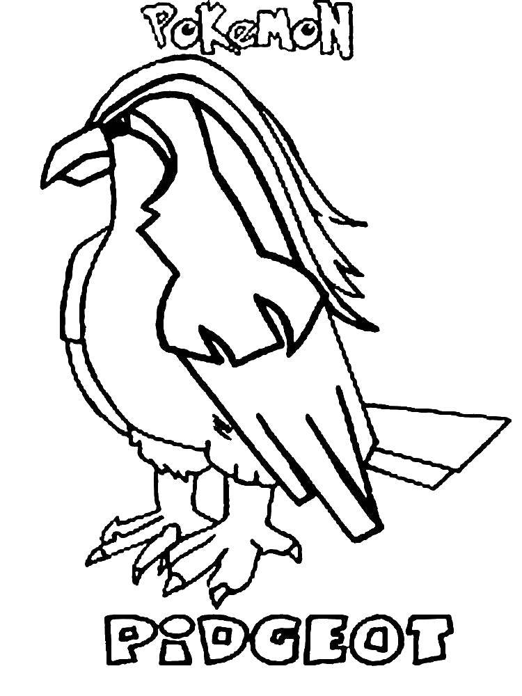 Online coloring pages coloring pagepokemon pidgeot pokemon coloring pages for kids