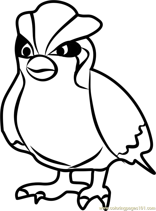 Pidgey pokemon go coloring page for kids