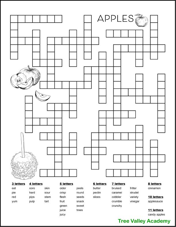 Apple themed fill in puzzles for kids fill in puzzles printable puzzles for kids word puzzles