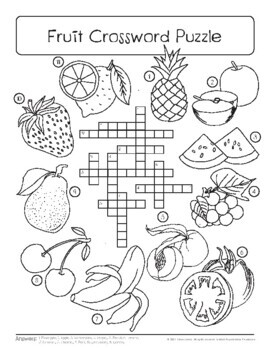 Fruit sketch crossword simple crossword puzzles daily crossword puzzle print