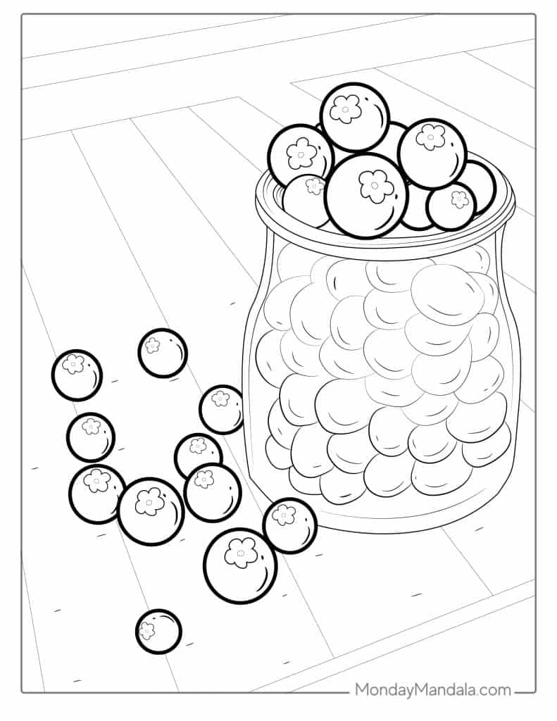 Fruit coloring pages free pdf printables