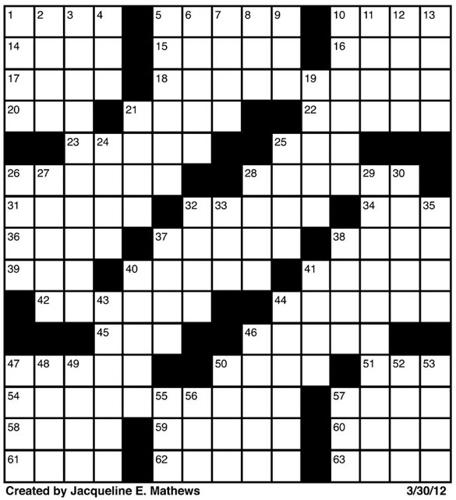 Crossword march puzzles