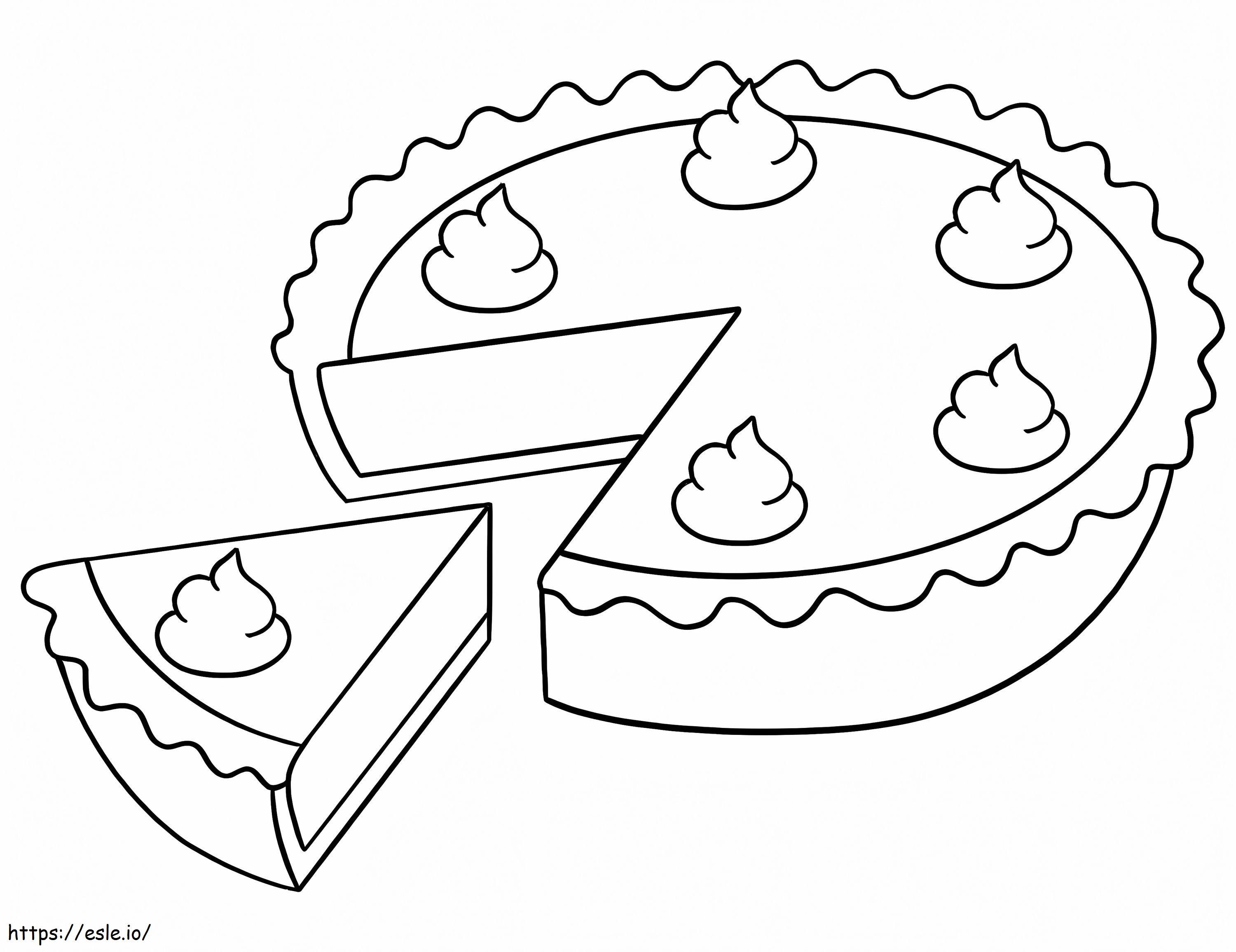 Print pumpkin pie coloring page