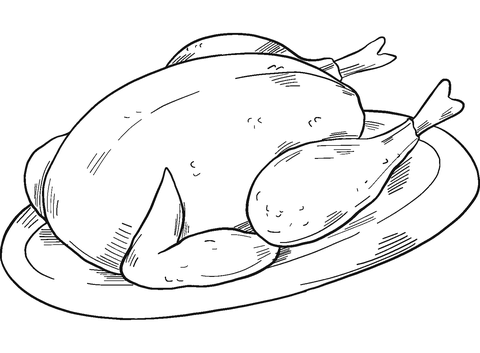 Dibujo de pollo asado para colorear dibujos para colorear imprimir gratis