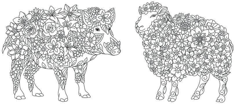 Colouring pages farm images â browse photos vectors and video